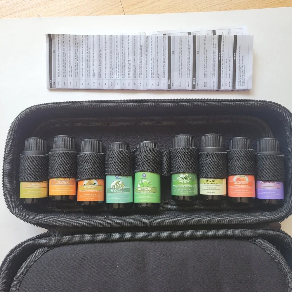 Lagunamoon Essential Oils 16 Lot Therapeutic Grade 10ml Case‎